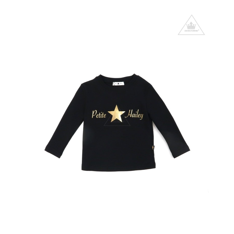 Petite Hailey Petite Hailey Ph Logo Ls T Shirt Black * Final Sale Shirts