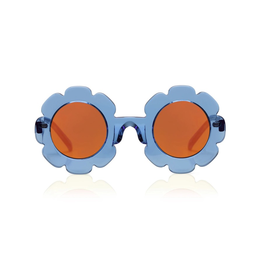 Sons + Daughters Eyewear Sons + Daughters Eyewear Pixie Sunglasses- Blue Jelly W/Mirror Sunglasses