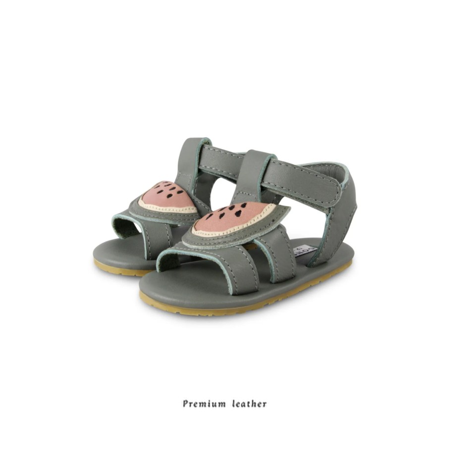 Donsje Donsje Sadie Watermelon Leather Baby Sandals Shoes