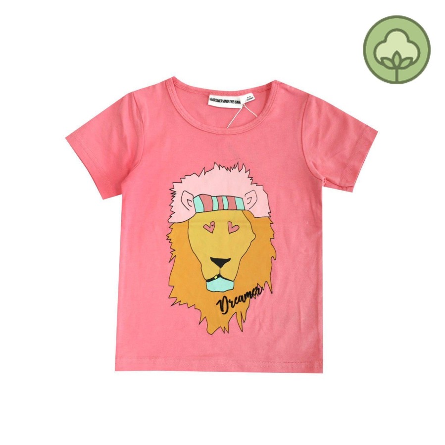 Gardner and the Gang Gardner And The Gang Lion Dreamer T-Shirt Pink Shirts