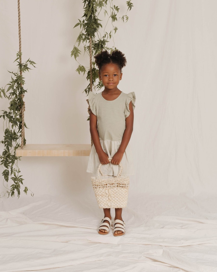 Rylee And Cru Rylee + Cru Grid Coury Dress Sage Dresses