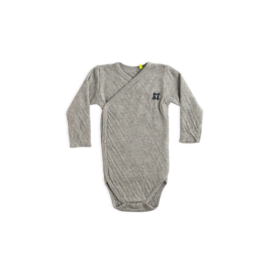 Nununu World Nununu World Baby Soft Envelope Bodysuit Grey Onesies