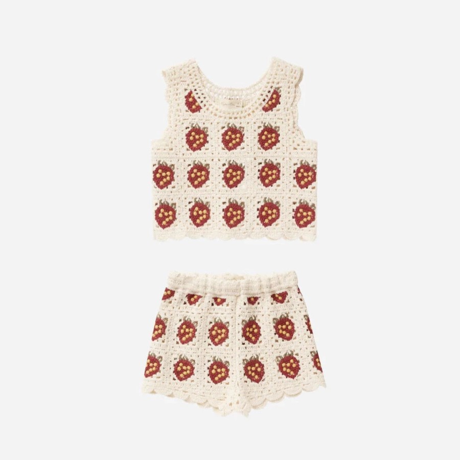 Rylee And Cru Rylee + Cru Crochet Tank Set || Strawberry Sets