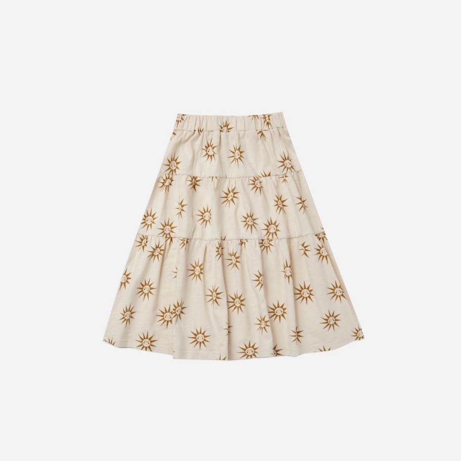 Rylee And Cru Rylee + Cru Tiered Midi Skirt || Suns Skirts