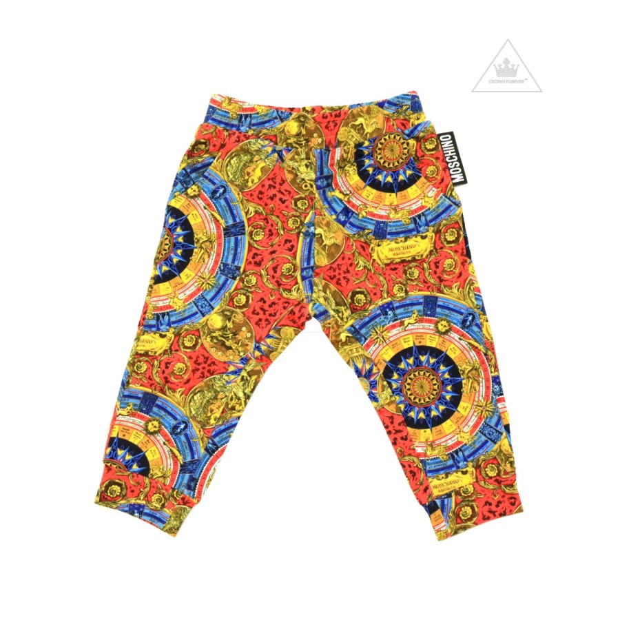 Moschino Moschino Baby Sweatpants With Multicolor Allover Print Pants