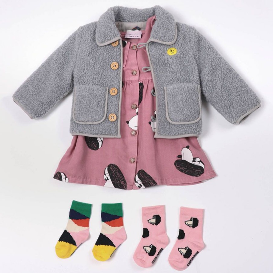 Bobo Choses Bobo Choses Pink Doggie Baby Socks Socks