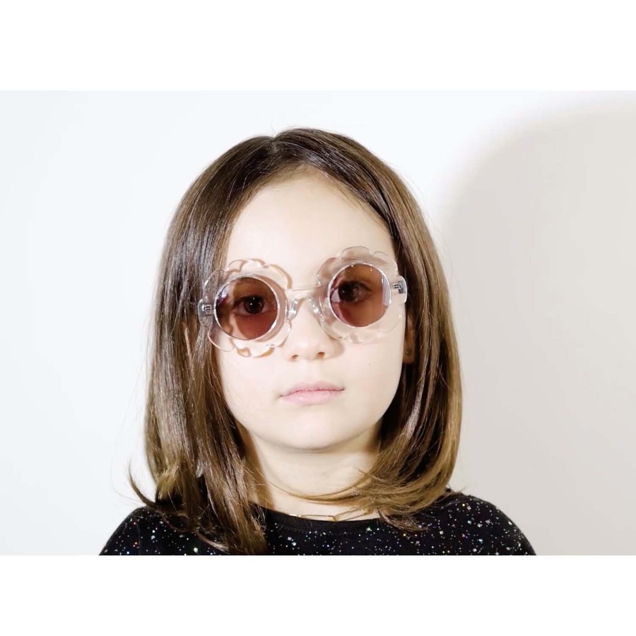 Sons + Daughters Eyewear Sons + Daughters Eyewear Pixie Bio Nude Pink W/ Mirror Sunglasses