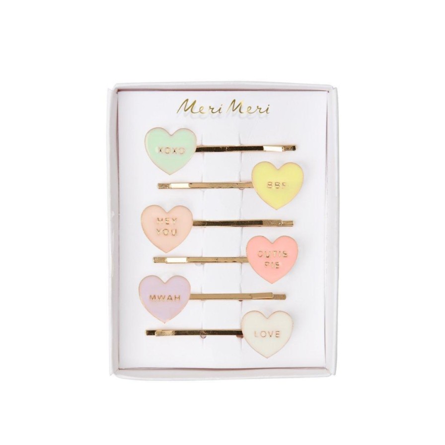 Meri Meri Meri Meri Love Hearts Enamel Hair Slides Accessories