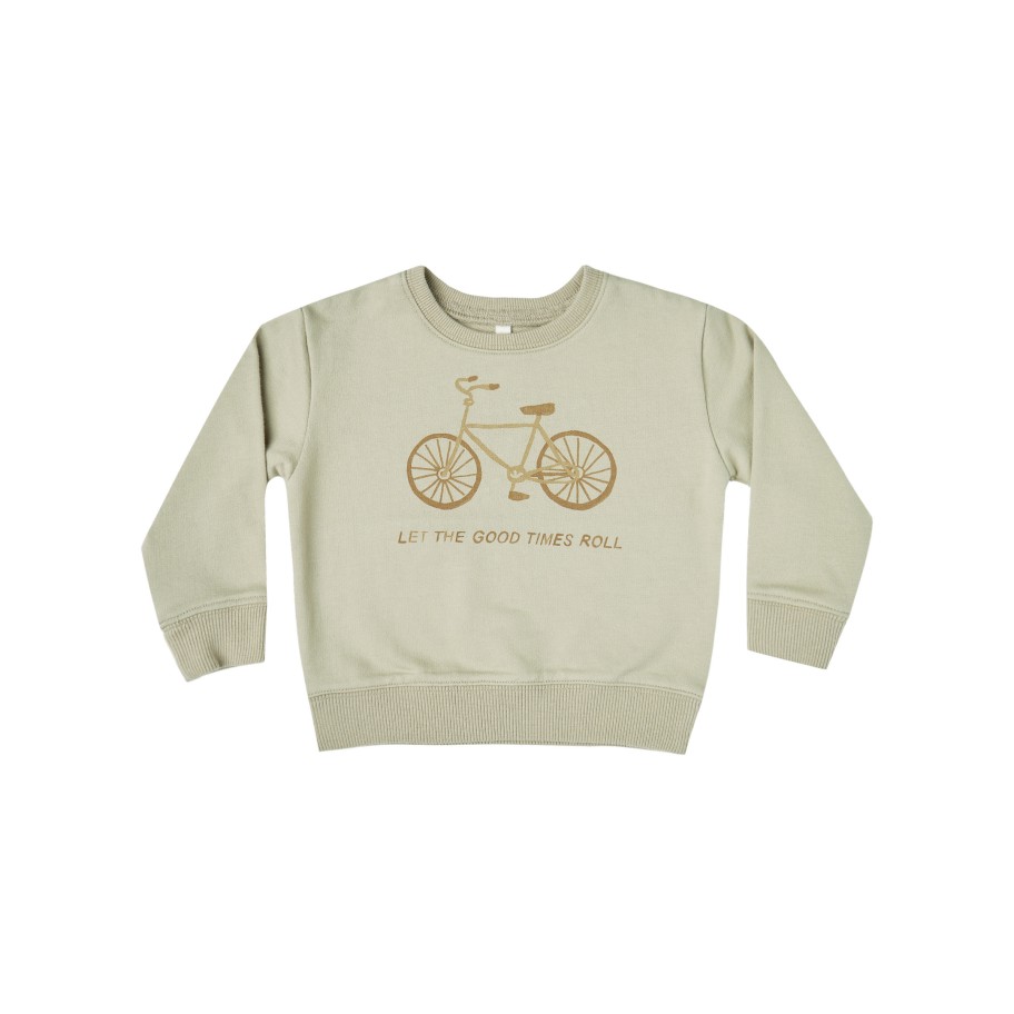 Rylee And Cru Rylee + Cru Bike Terry Sweatshirt Sage Sweatshirts