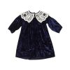 Petite Hailey Petite Hailey Lace Collar Dress Navy Dresses