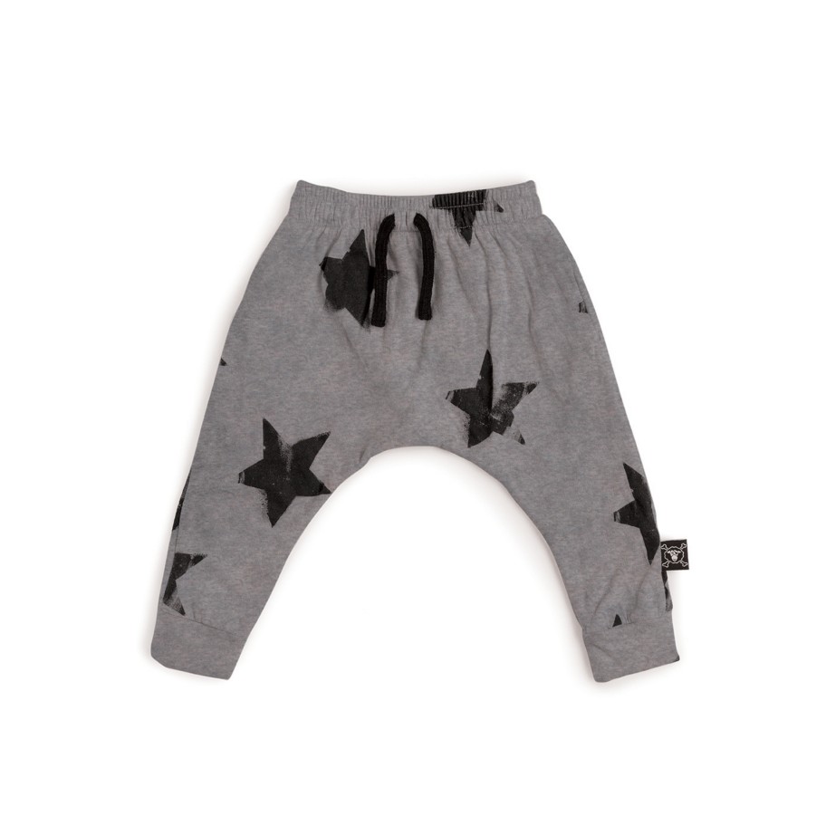 Nununu World Nununu World Baby Soft Faded Star Baggy Pants Grey Pants