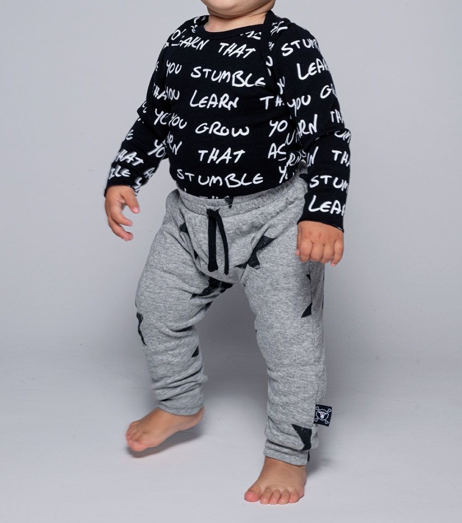 Nununu World Nununu World Baby Soft Faded Star Baggy Pants Grey Pants