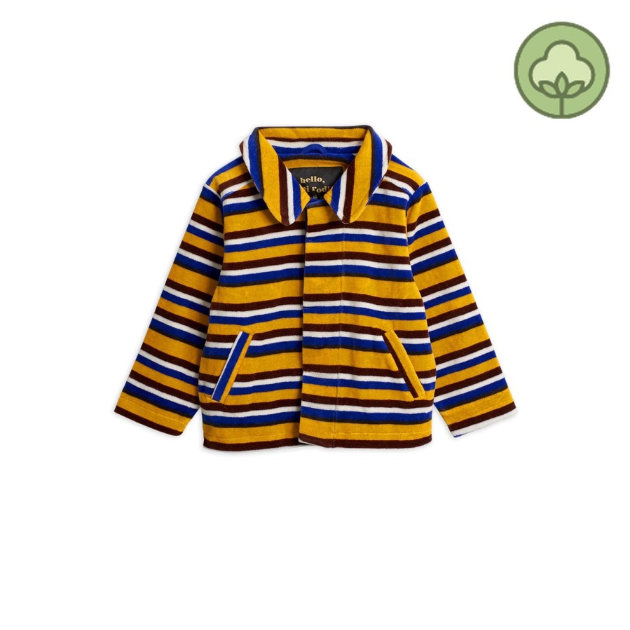 Mini Rodini Mini Rodini Velour Stripe Jacket Jackets