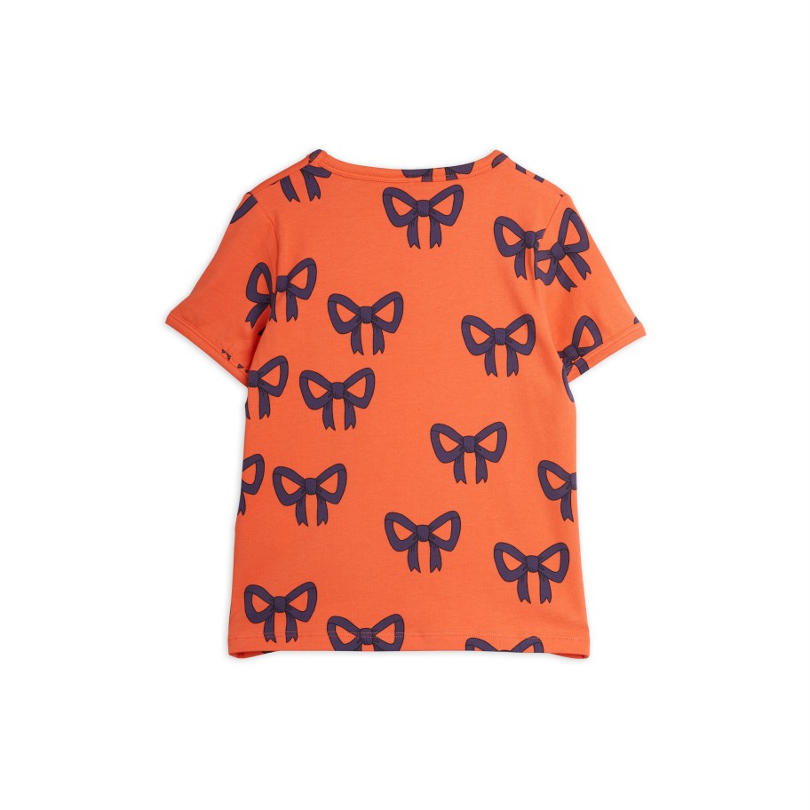 Mini Rodini Mini Rodini Bow Aop Short Sleeve Tee Shirts