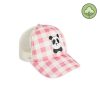 Mini Rodini Mini Rodini Panda Gingham Check Cap Pink Hats