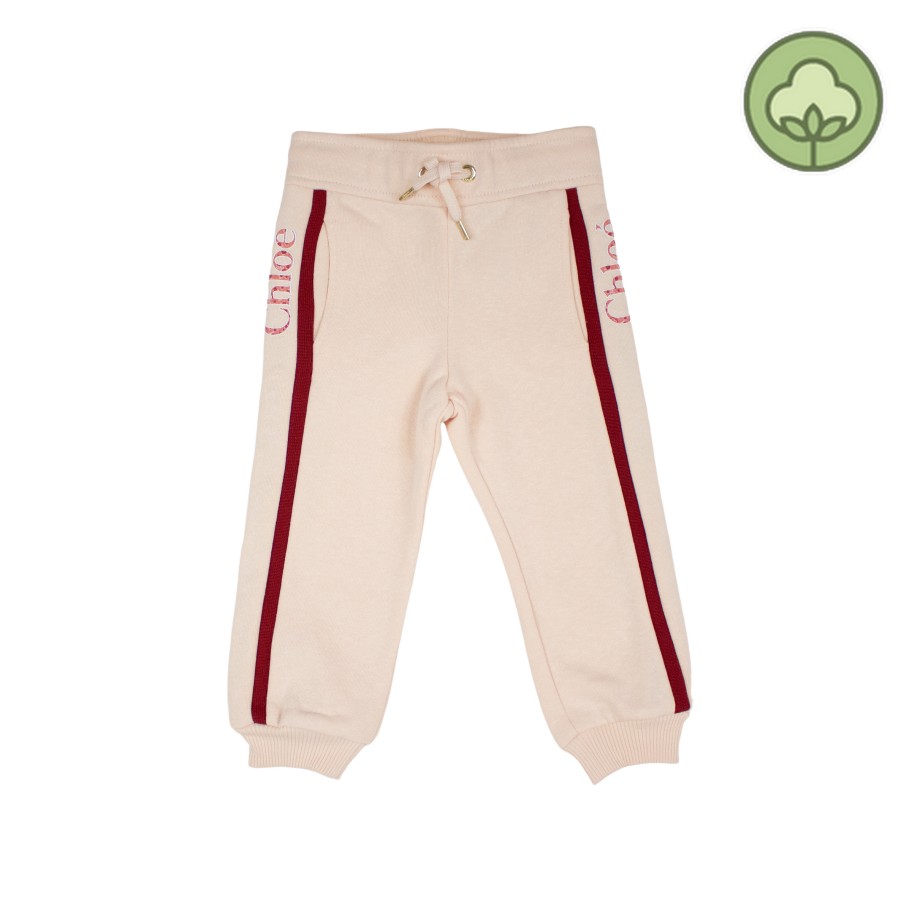 Chloé Kids Chloe Kids Girls Pink Logo Sweatpants Pants