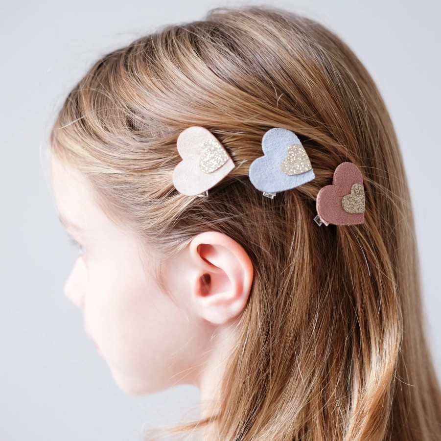 Mimi&Lula Mimi&Lula Butterscotch Heart Clips Accessories