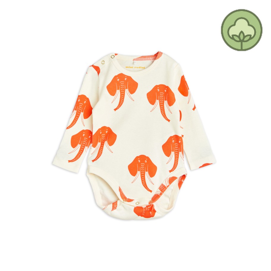 Mini Rodini Mini Rodini Baby Elephants Body Onesies