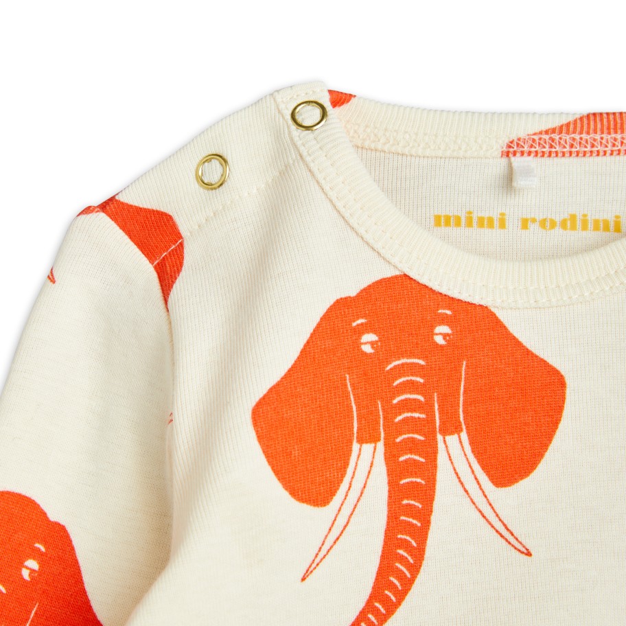 Mini Rodini Mini Rodini Baby Elephants Body Onesies