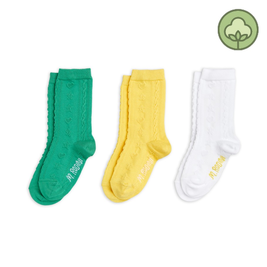 Mini Rodini Mini Rodini Pointelle 3 Pack Socks Socks