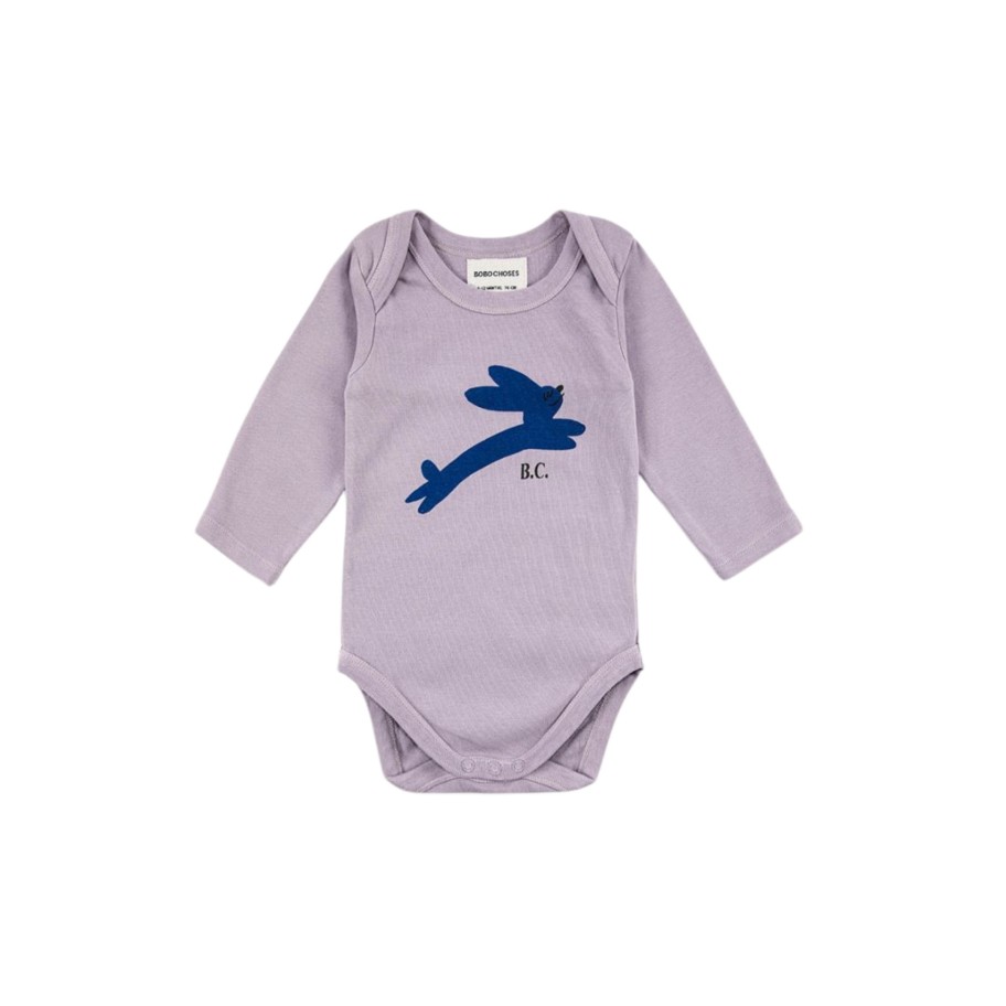 Bobo Choses Bobo Choses Baby Jumping Hare Long Sleeve Body Onesies