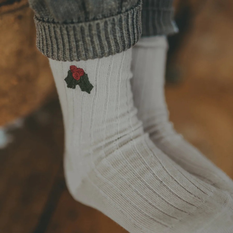 Donsje Donsje Lala Socks | Holly | Olive Grey Socks