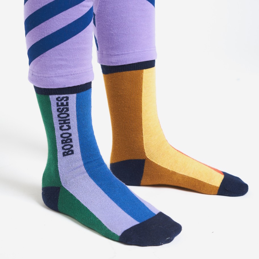 Bobo Choses Bobo Choses Multi Color Stripes Long Socks Socks