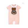 Moschino Moschino Baby Short Sleeve Romper With Collar Bear Gift Box Romper