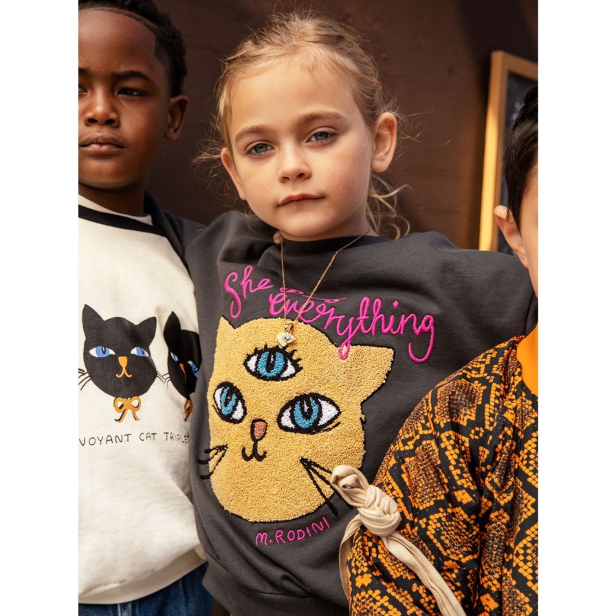 Mini Rodini Mini Rodini She Sees Everything Sweatshirts Black Sweatshirts