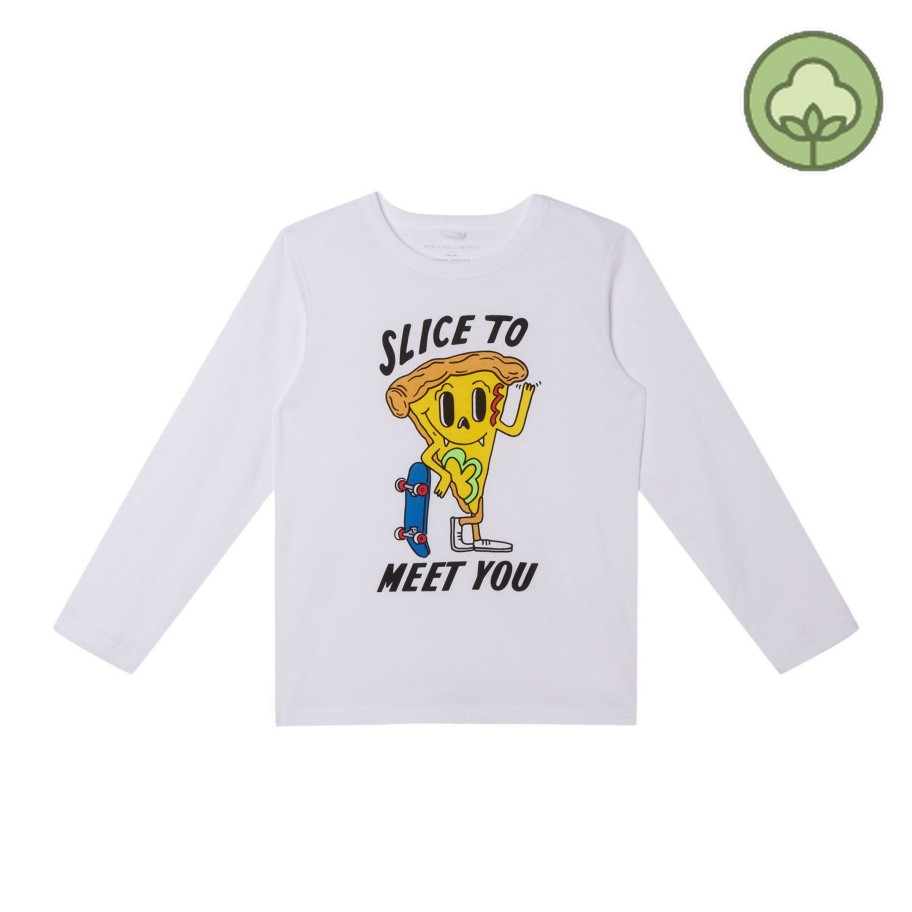 Stella McCarney Kids Stella Mccartney Kids Boy Slice To Meet You Ls Tee Shirts