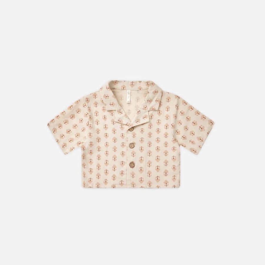 Rylee And Cru Rylee + Cru Cropped Collared Shirt || Motif New