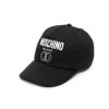 Moschino Moschino Kids Black Double Smiley Logo Cap Hats