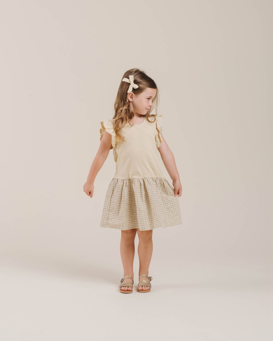 Rylee And Cru Rylee + Cru Grid Coury Dress Butter Dresses