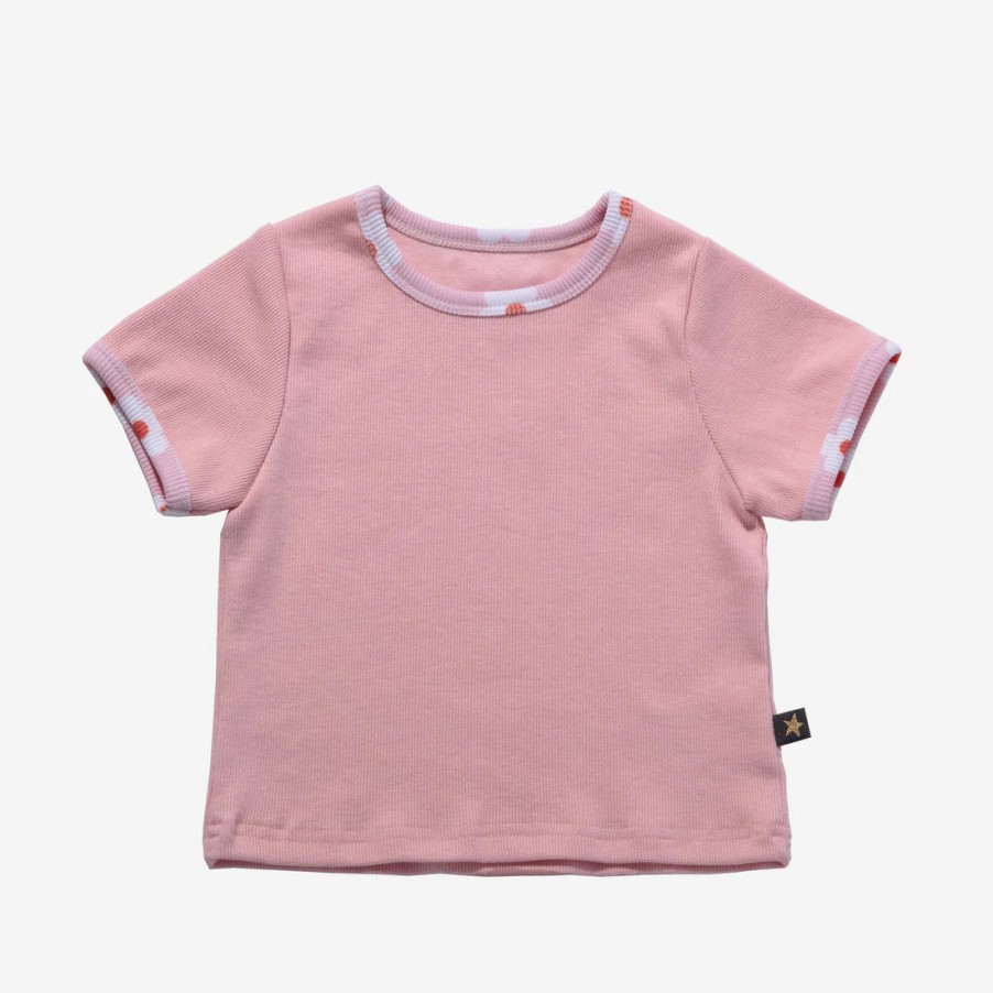 Petite Hailey Petite Hailey Crop T Shirt Pink Shirt