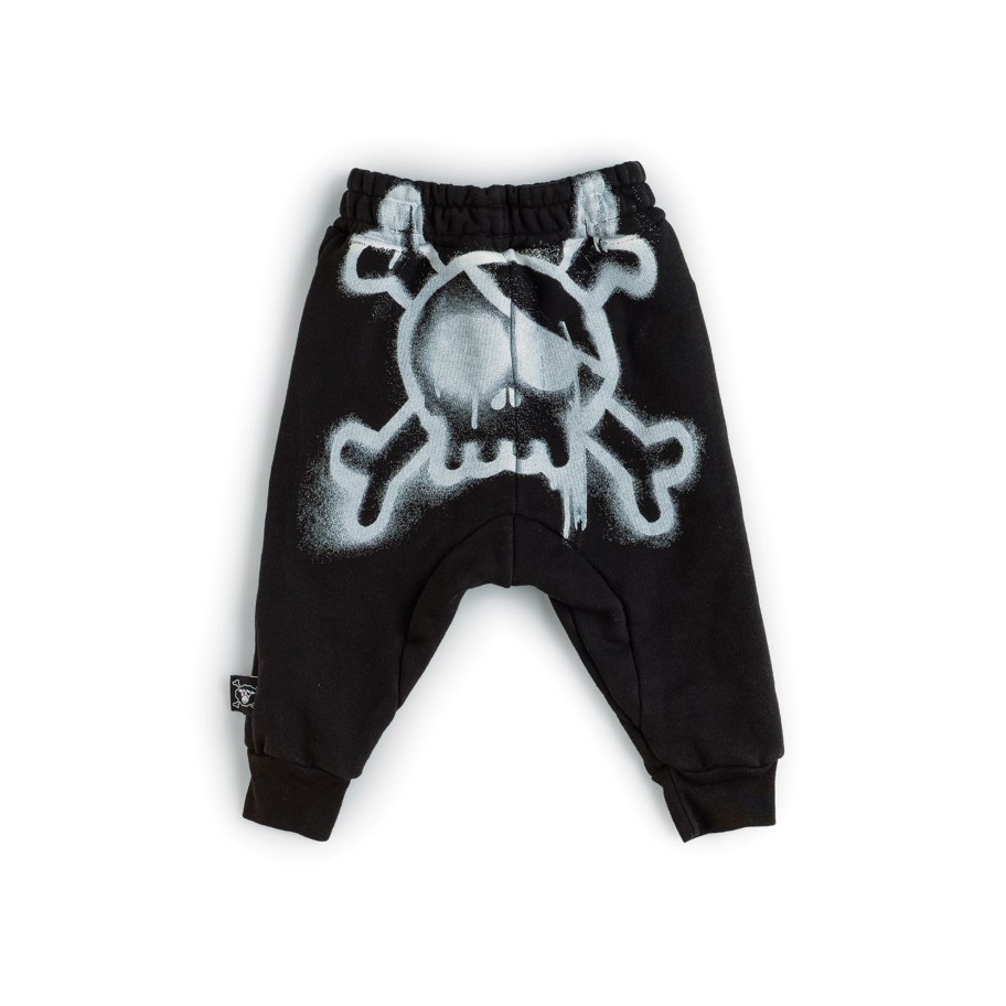 Nununu World Nununu World Baby Soft Skulls Baggy Pants Black Pants