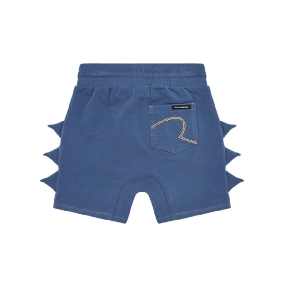 Rock Your Baby Rock Your Baby Boy Blue Wash Dino Shorts Shorts