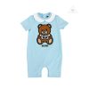 Moschino Moschino Baby Short Sleeve Romper With Collar Bear Gift Box Romper