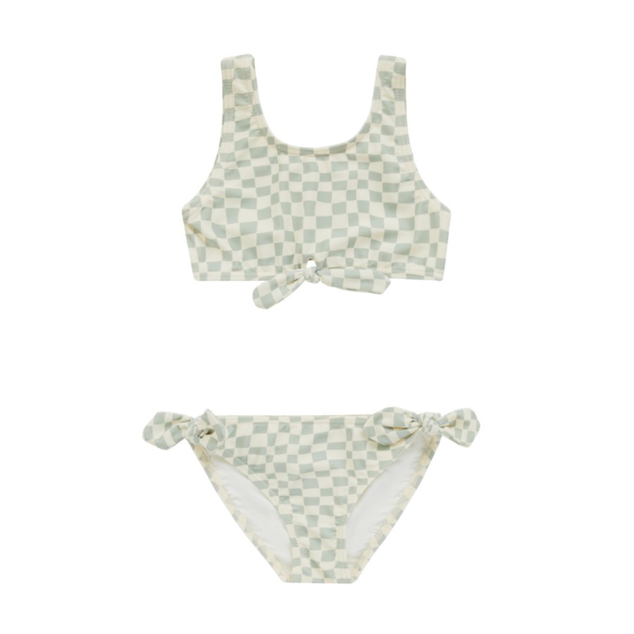 Rylee And Cru Rylee + Cru Knotted Bikini || Seafoam Check New