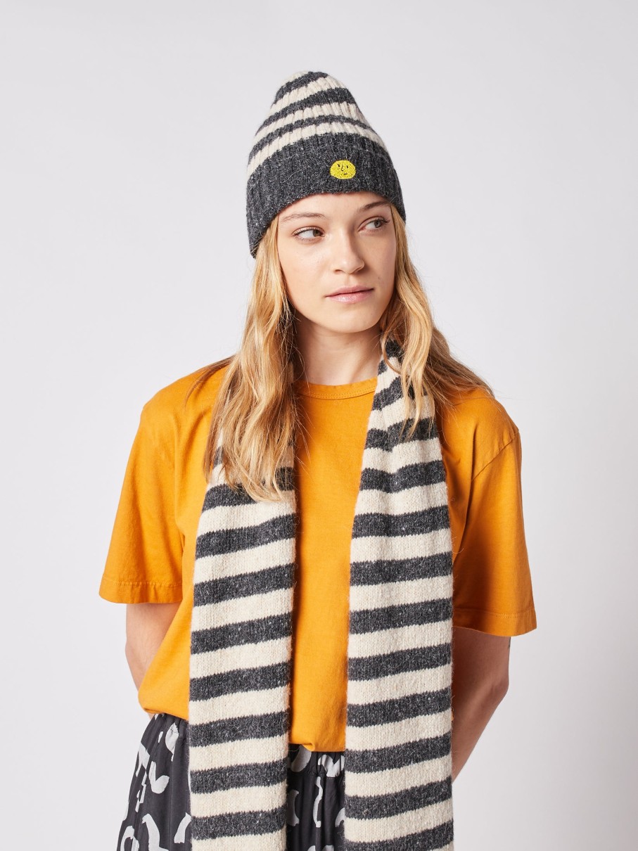 Bobo Choses Bobo Choses Wool-Mix Striped Beanie Hats