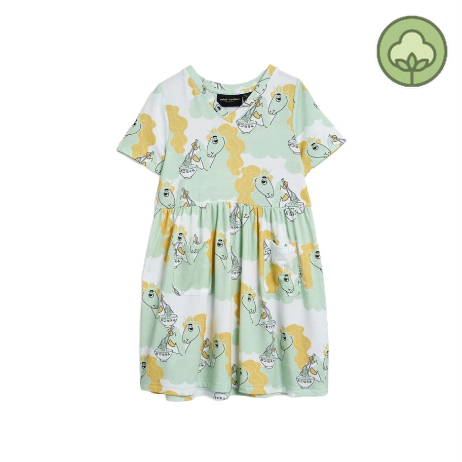 Mini Rodini Mini Rodini Unicorn Noodles Organic Dress Dresses