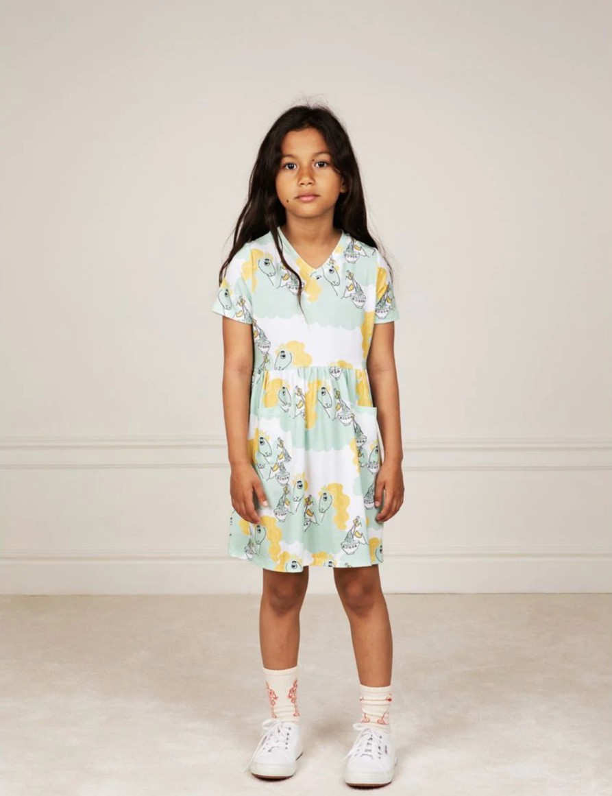 Mini Rodini Mini Rodini Unicorn Noodles Organic Dress Dresses