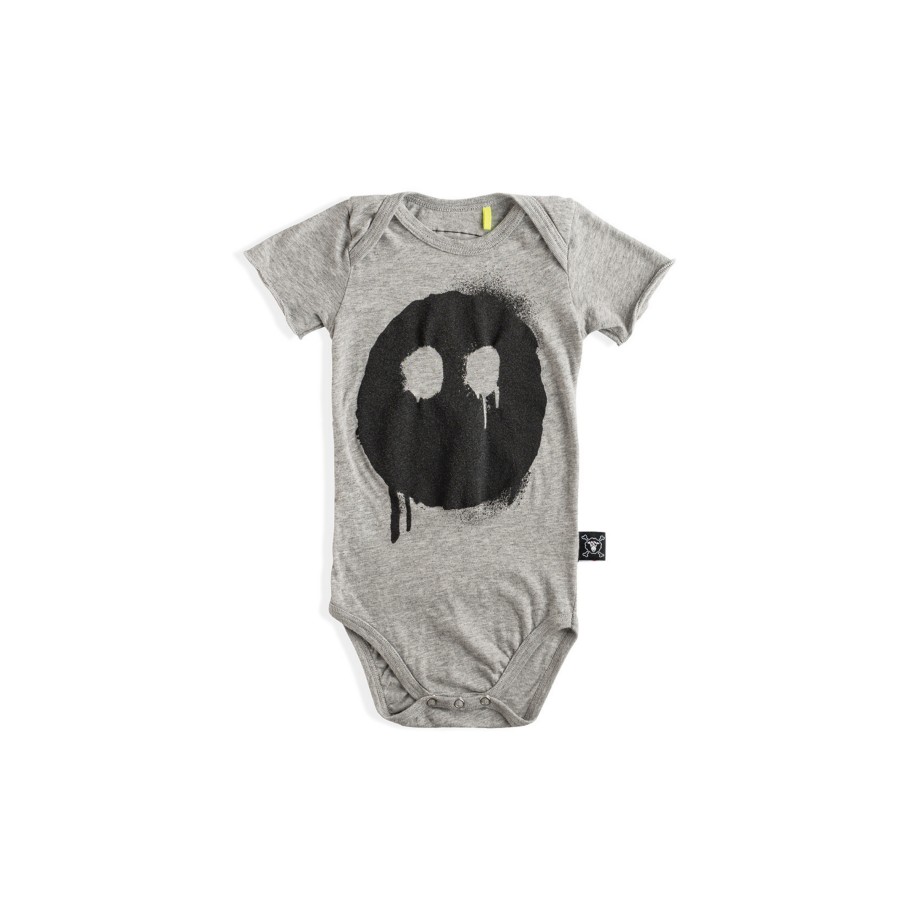 Nununu World Nununu World Baby Melting Mask Onesie Grey Onesies