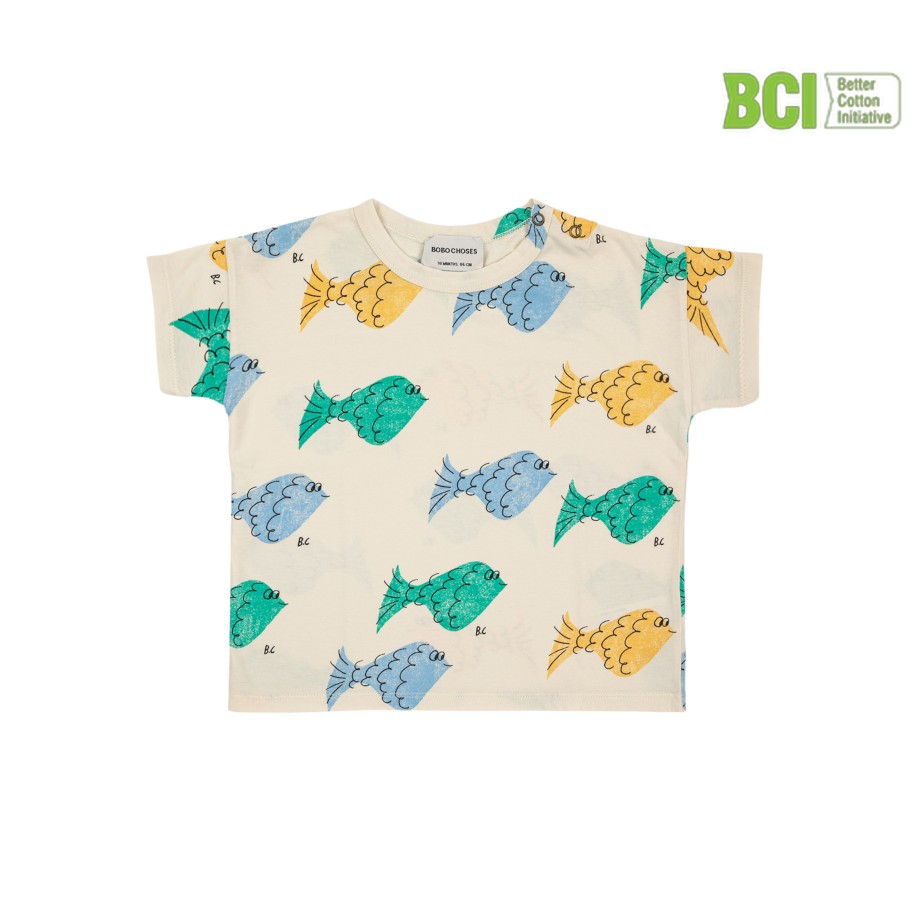 Bobo Choses Bobo Choses Multicolor Fish All Over T Shirt Shirts