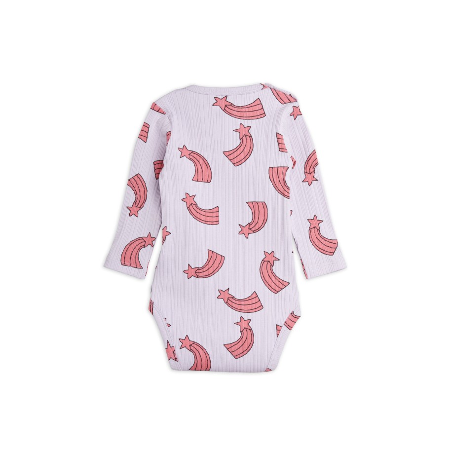 Mini Rodini Mini Rodini Shooting Star Ribbed Body Onesies