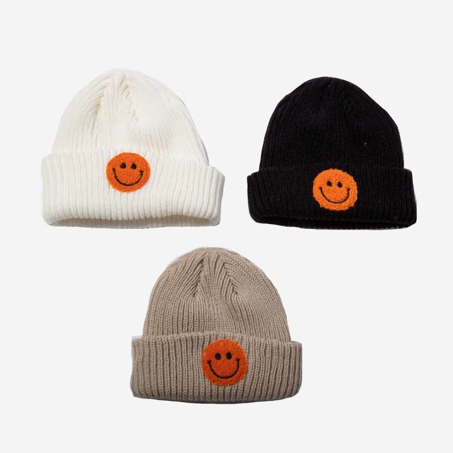 Petite Hailey Petite Hailey Orange Smile Beanie Hats