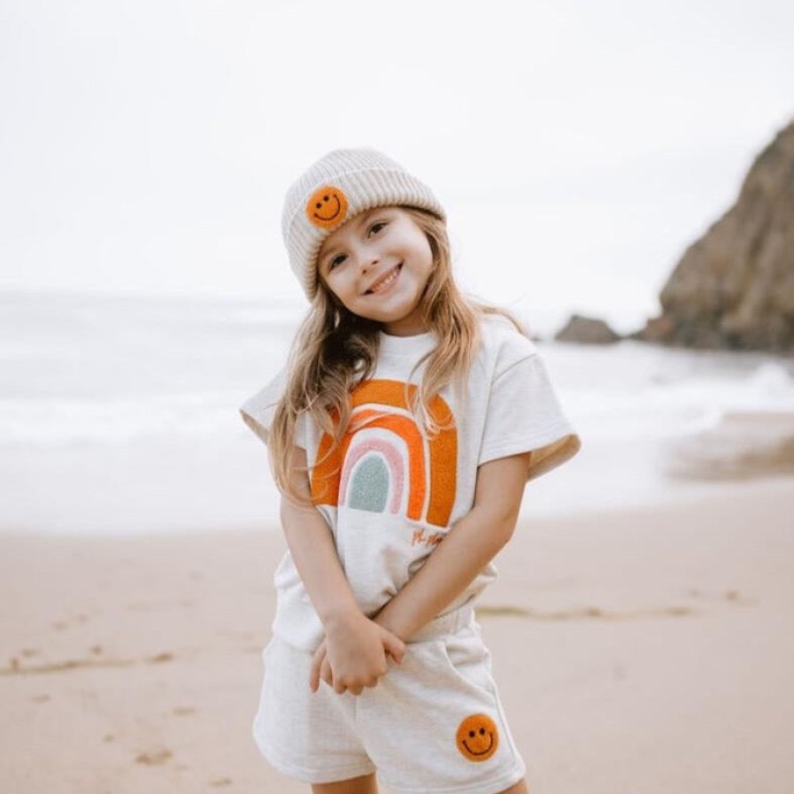 Petite Hailey Petite Hailey Orange Smile Beanie Hats