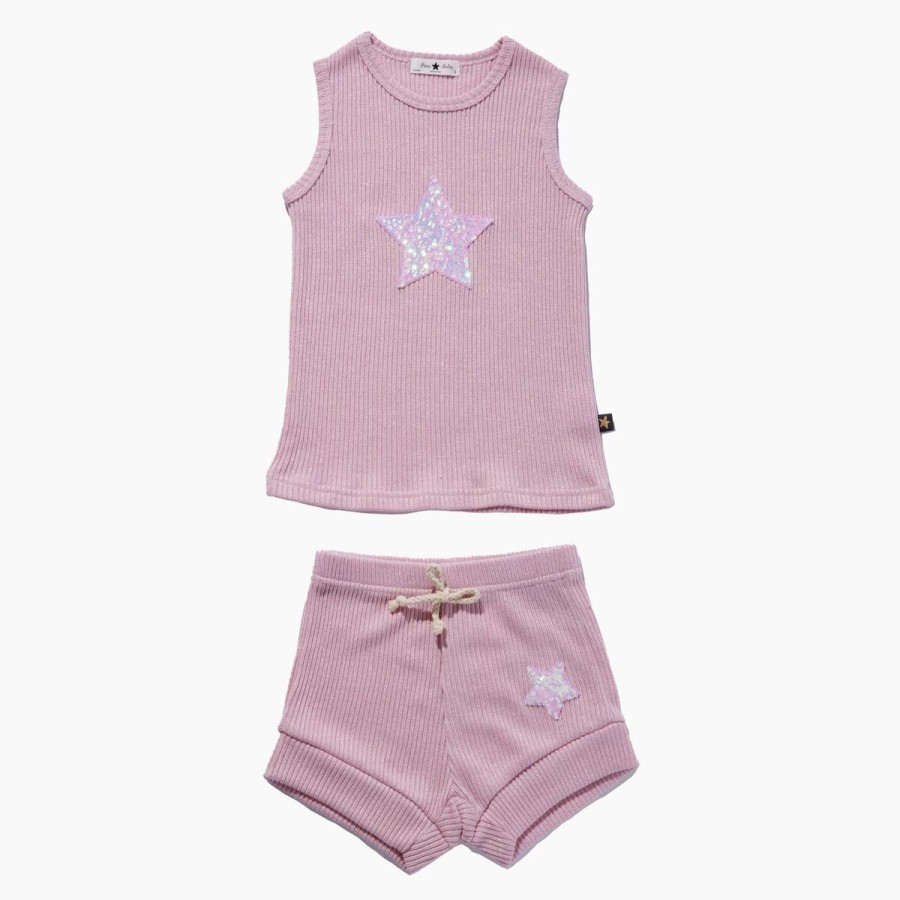 Petite Hailey Petite Hailey Glitter Star Set Pink Sets