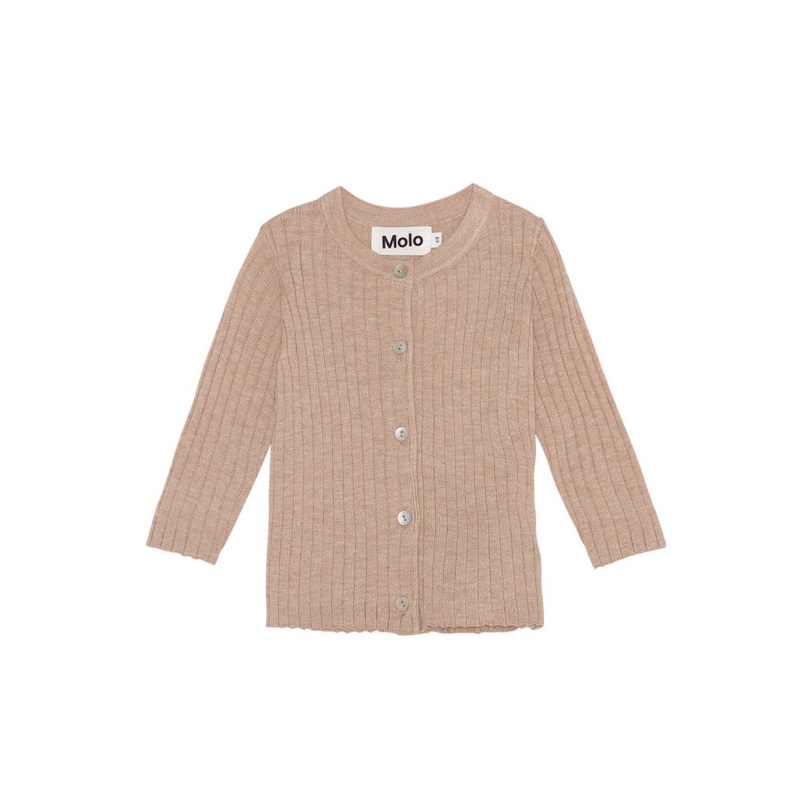 Molo Kids Molo Kids Georgette Oatmeal Melange Baby Knit Cardigan Cardigans