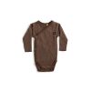 Nununu World Nununu World Baby Soft Envelope Bodysuit Brown Onesies