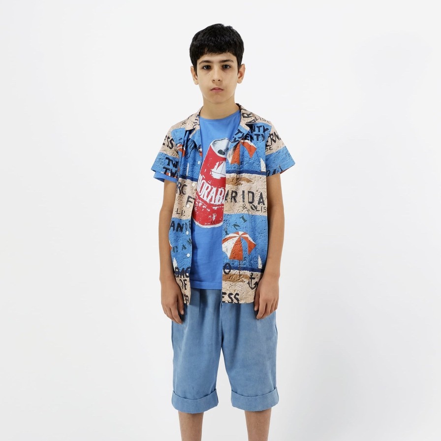 Wolf and Rita Wolf And Rita Bruno Parasol Woven Boy Shirt Shirts